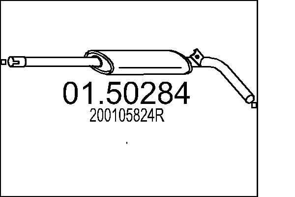 Tłumik środkowy MTS 01.50284