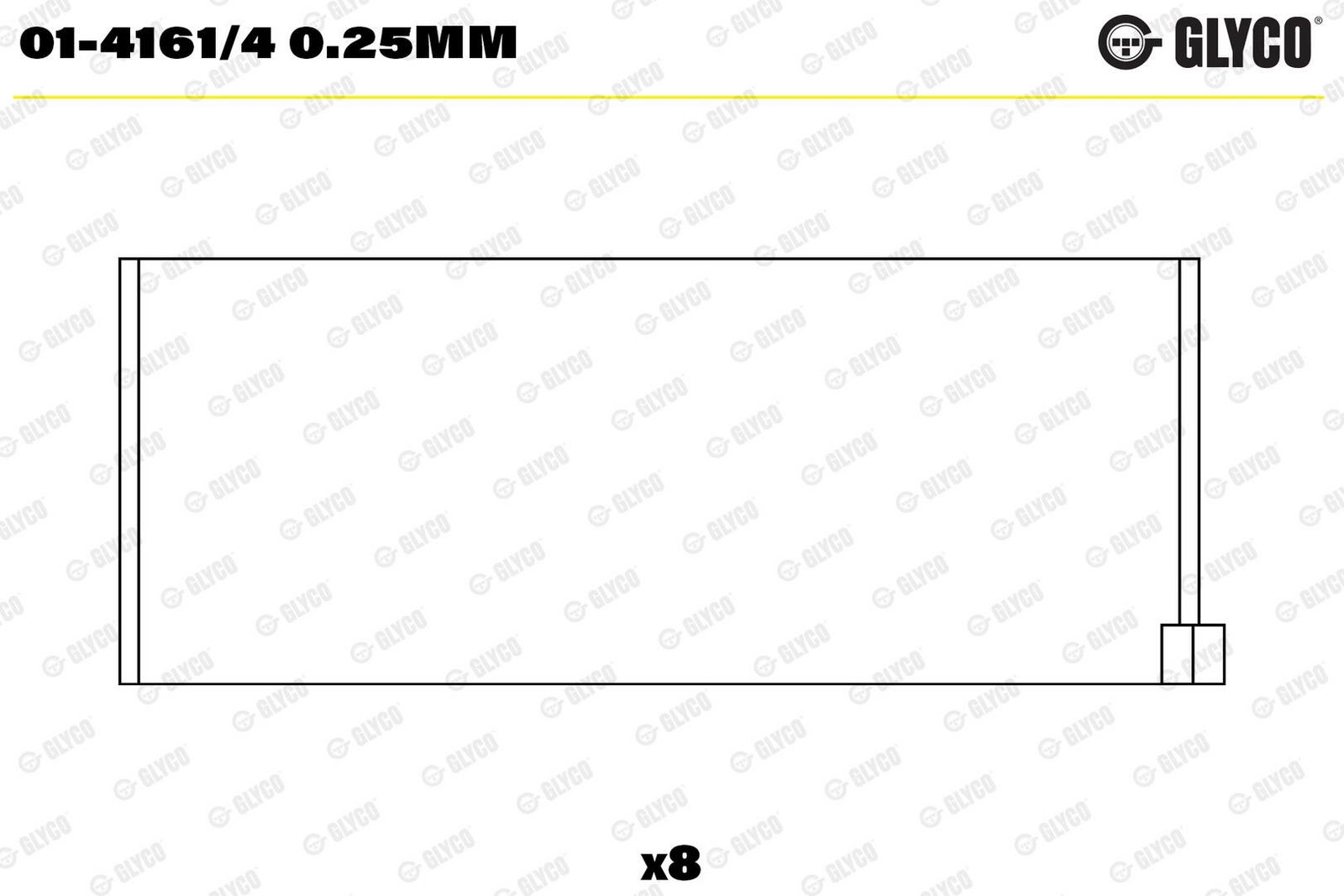 Cuzinet bielă GLYCO 01-4161/4 0.25mm