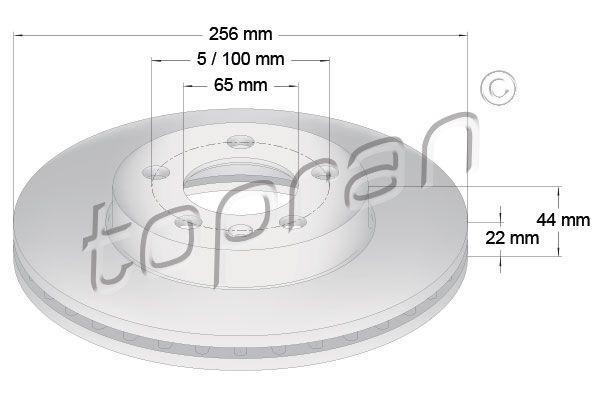 Tarcza hamulcowa TOPRAN 631 175