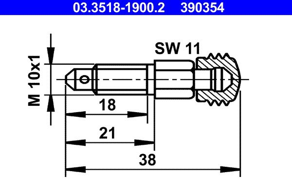 Odvzdušňovací šroub / ventil ATE 03.3518-1900.2