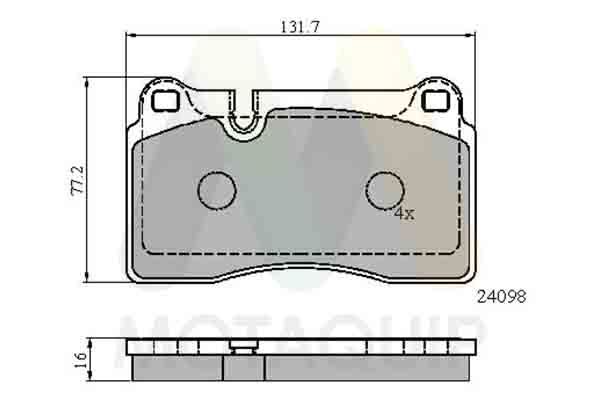 set placute frana,frana disc MOTAQUIP LVXL1445