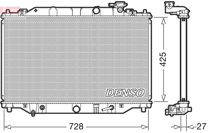 Radiator, racire motor DENSO DRM44041