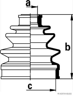 Ansamblu burduf, articulatie planetara HERTH+BUSS JAKOPARTS J2860902