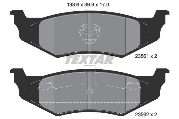 Sada brzdových platničiek kotúčovej brzdy TEXTAR 2356102