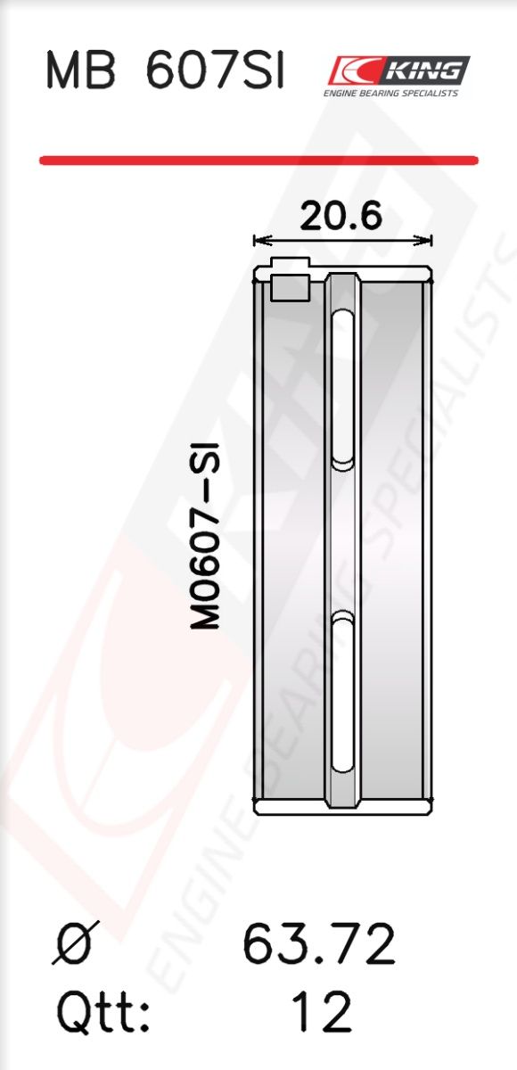 Set cuzineți arbore cotit KING MB 607SI 010