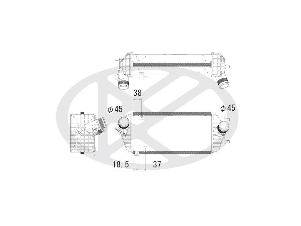 Intercooler, compresor KOYORAD IA810125