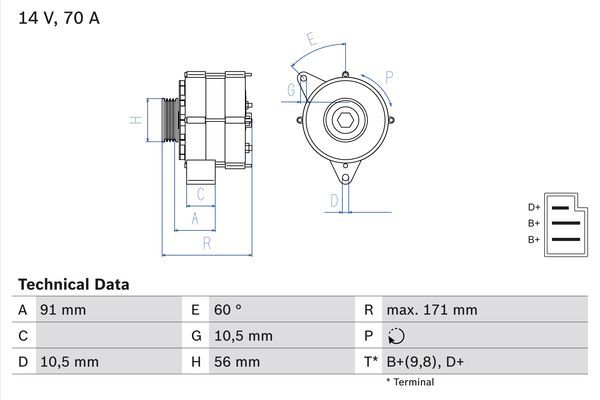 Alternator BOSCH 0 986 033 810