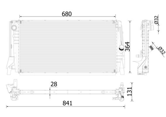 Radiator, racire motor MAHLE CR 2321 000P