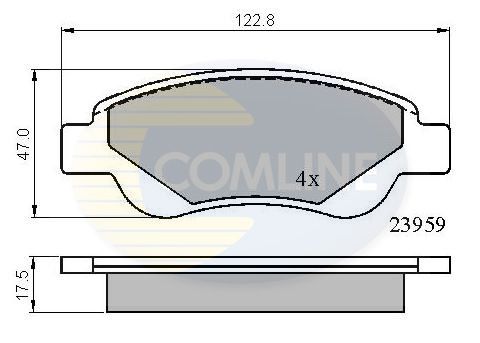 Zestaw klocków hamulcowych, hamulce tarczowe COMLINE CBP01552