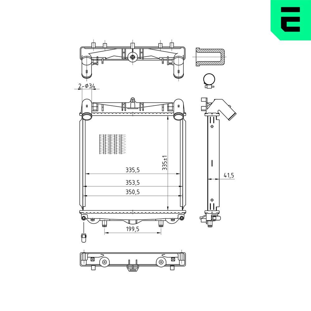 Radiator, racire motor ERA 673343