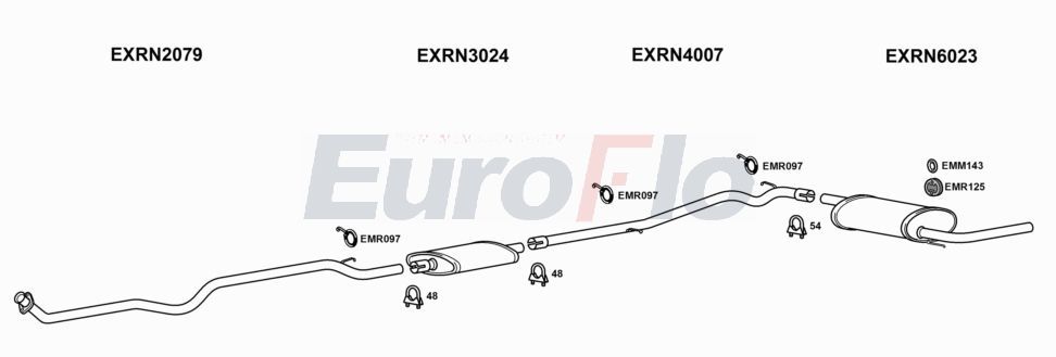 Układ wydechowy EUROFLO RNTRA177001C