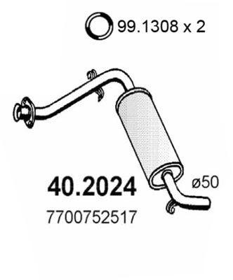 Tłumik przedni ASSO 40.2024