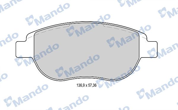 Zestaw klocków hamulcowych, hamulce tarczowe MANDO MBF015159