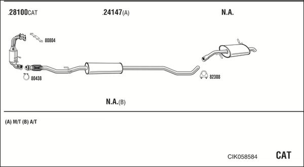 Układ wydechowy WALKER CIK058584