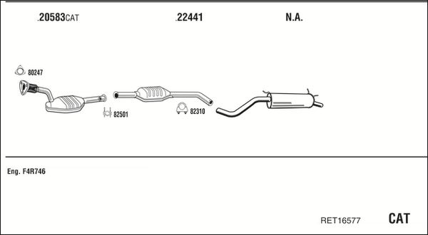 Układ wydechowy WALKER RET16577