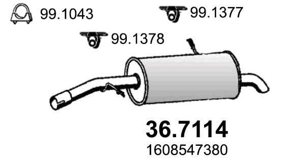Tłumik końcowy ASSO 36.7114