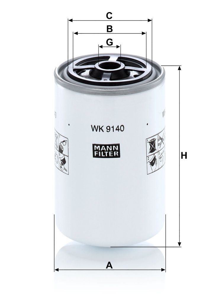 Levně Palivový filtr MANN-FILTER WK 9140
