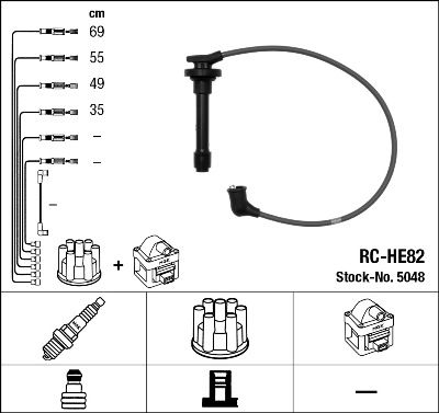 Sada kabelů pro zapalování NGK RC-HE82