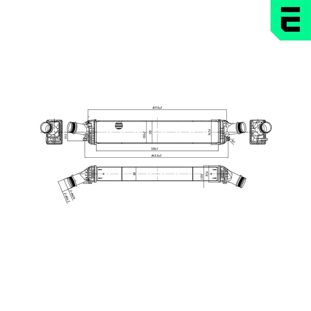 Intercooler, compresor ERA 672053