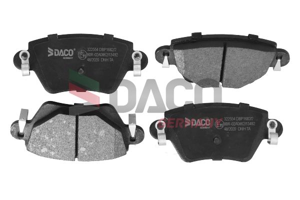 Zestaw klocków hamulcowych, hamulce tarczowe DACO GERMANY 322554