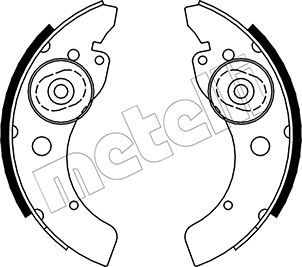 Zestaw szczęk hamulcowych METELLI 53-0053