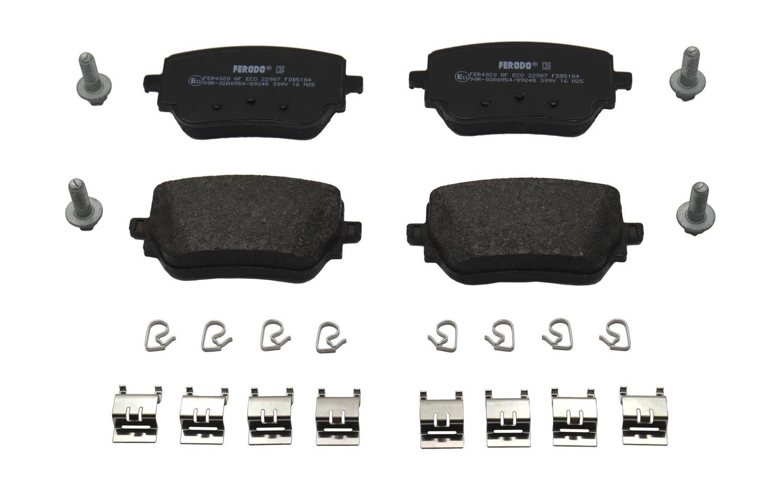set placute frana,frana disc FERODO PREMIER ECO FRICTION FDB5184