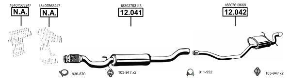 Układ wydechowy ASMET MG400460