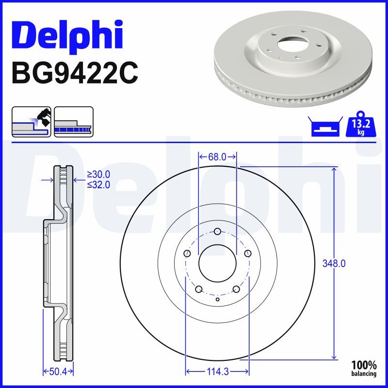 Disc frana DELPHI BG9422C