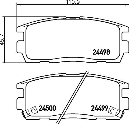 Sada brzdových destiček, kotoučová brzda HELLA PAGID 8DB 355 012-951