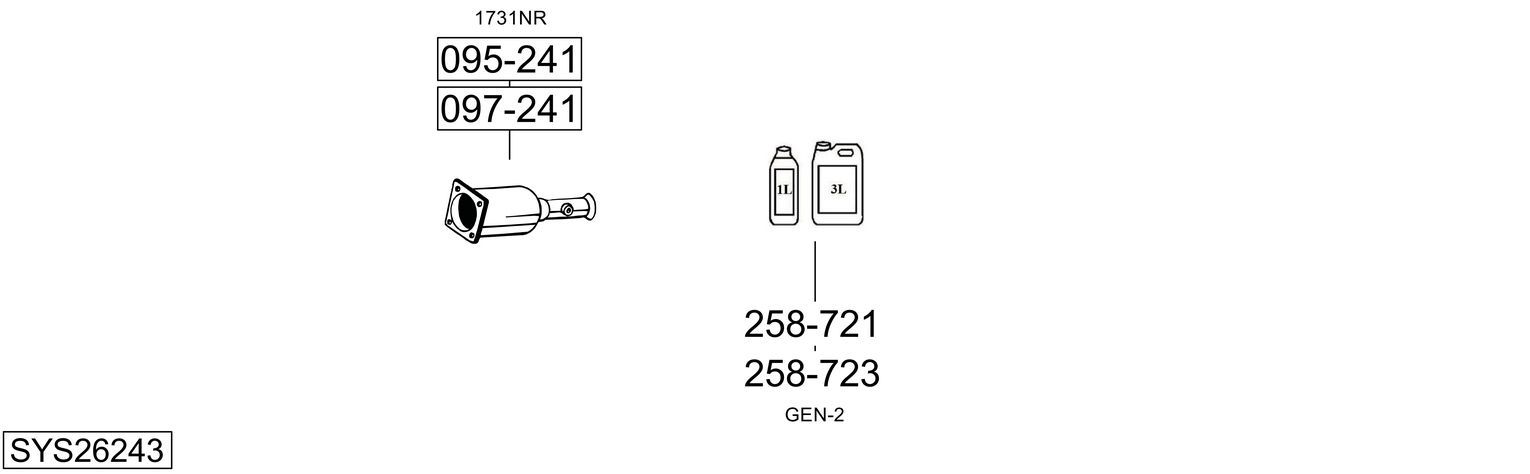 Układ wydechowy BOSAL SYS26243