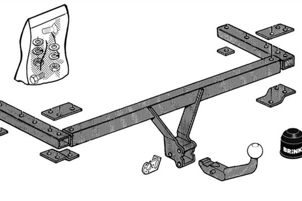 Zestaw zaczepu przyczepy BRINK 285000