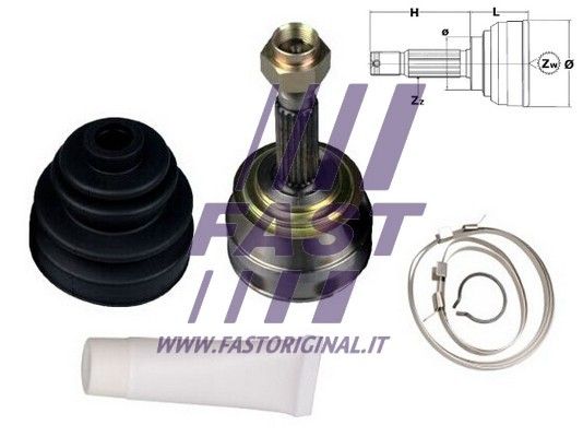 Zestaw przegubu, wał napędowy FAST FT25002K