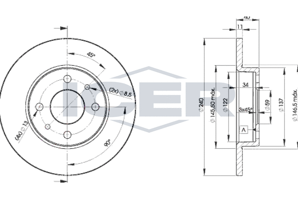 Tarcza hamulcowa ICER 78BD3465-2
