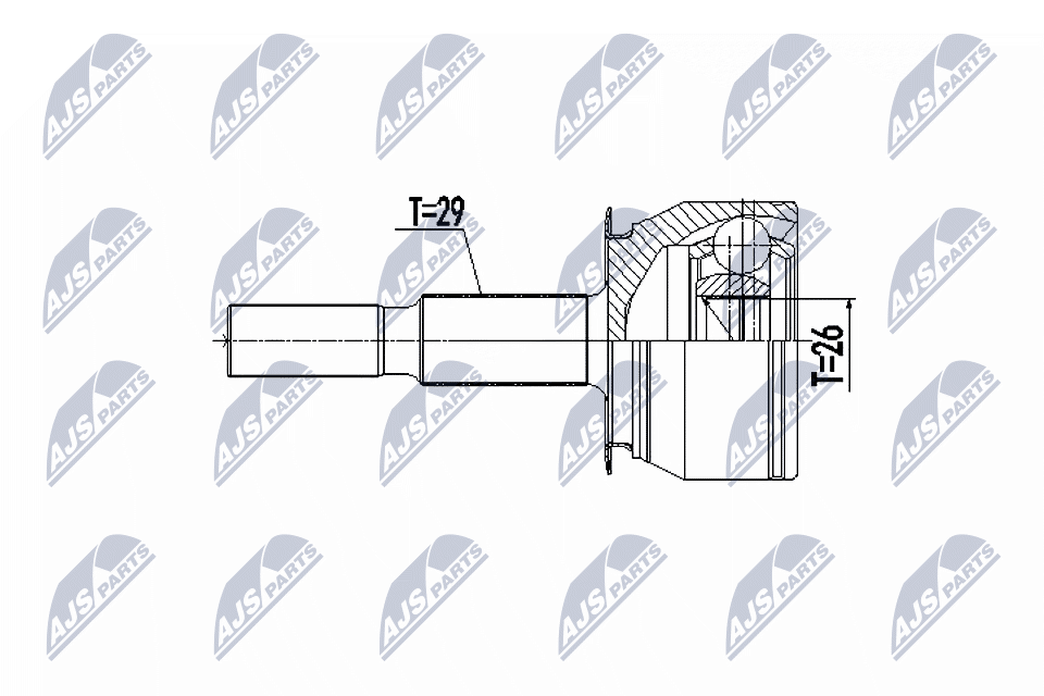 Šarnīru komplekts, Piedziņas vārpsta