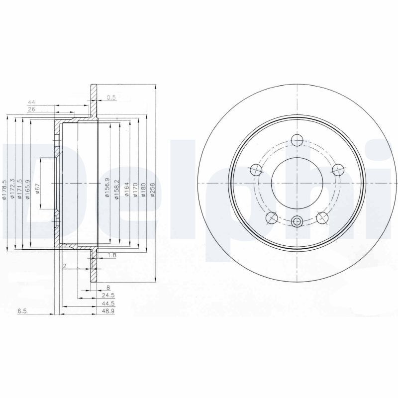 Tarcza hamulcowa DELPHI BG3910