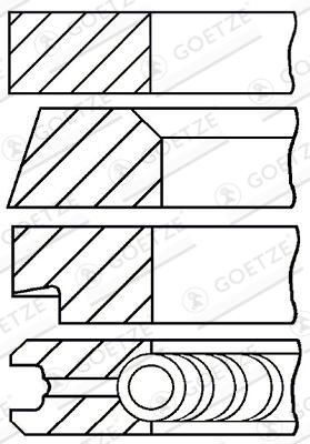 Set segmenti piston GOETZE ENGINE 08-267400-00