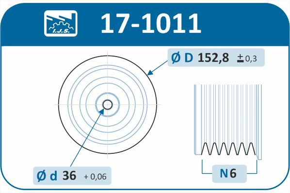 Levně Řemenice, klikový hřídel IJS GROUP 17-1011