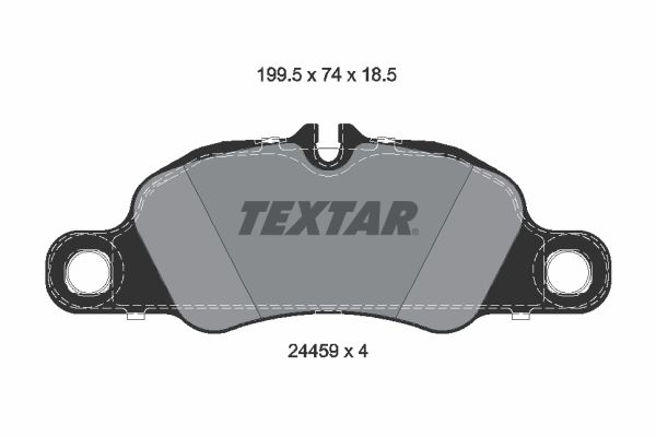 Sada brzdových platničiek kotúčovej brzdy TEXTAR 2445901