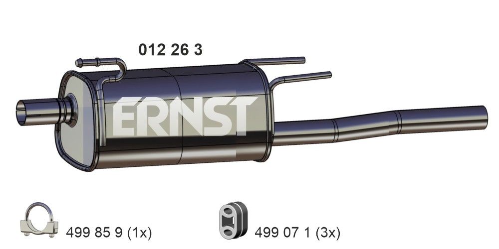 Zadní tlumič výfuku ERNST 012263