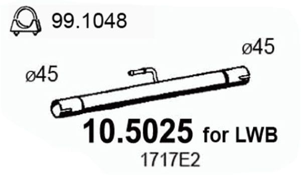 Rura wydechowa ASSO 10.5025