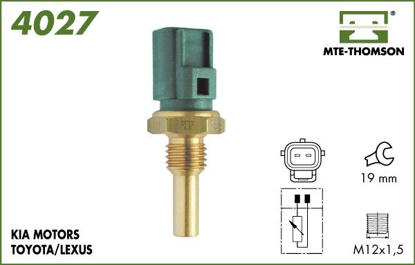 Czujnik, temperatura płynu chłodzącego MTE-THOMSON 4027