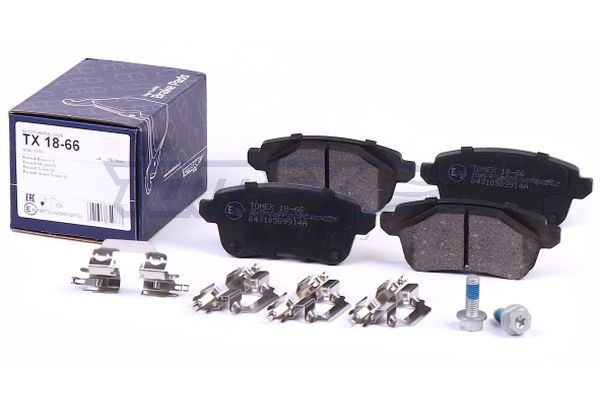 Levně Sada brzdových destiček, kotoučová brzda TOMEX Brakes 18-66
