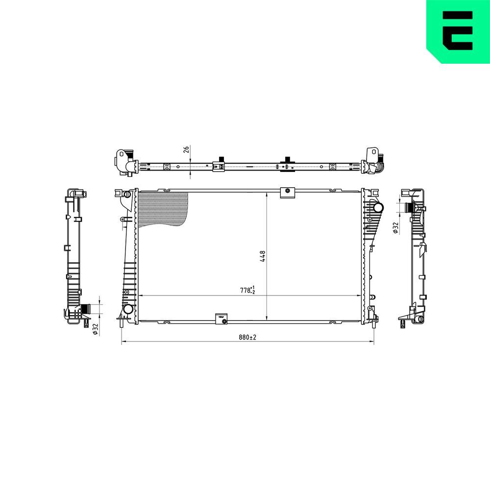 Radiator, racire motor ERA 673042