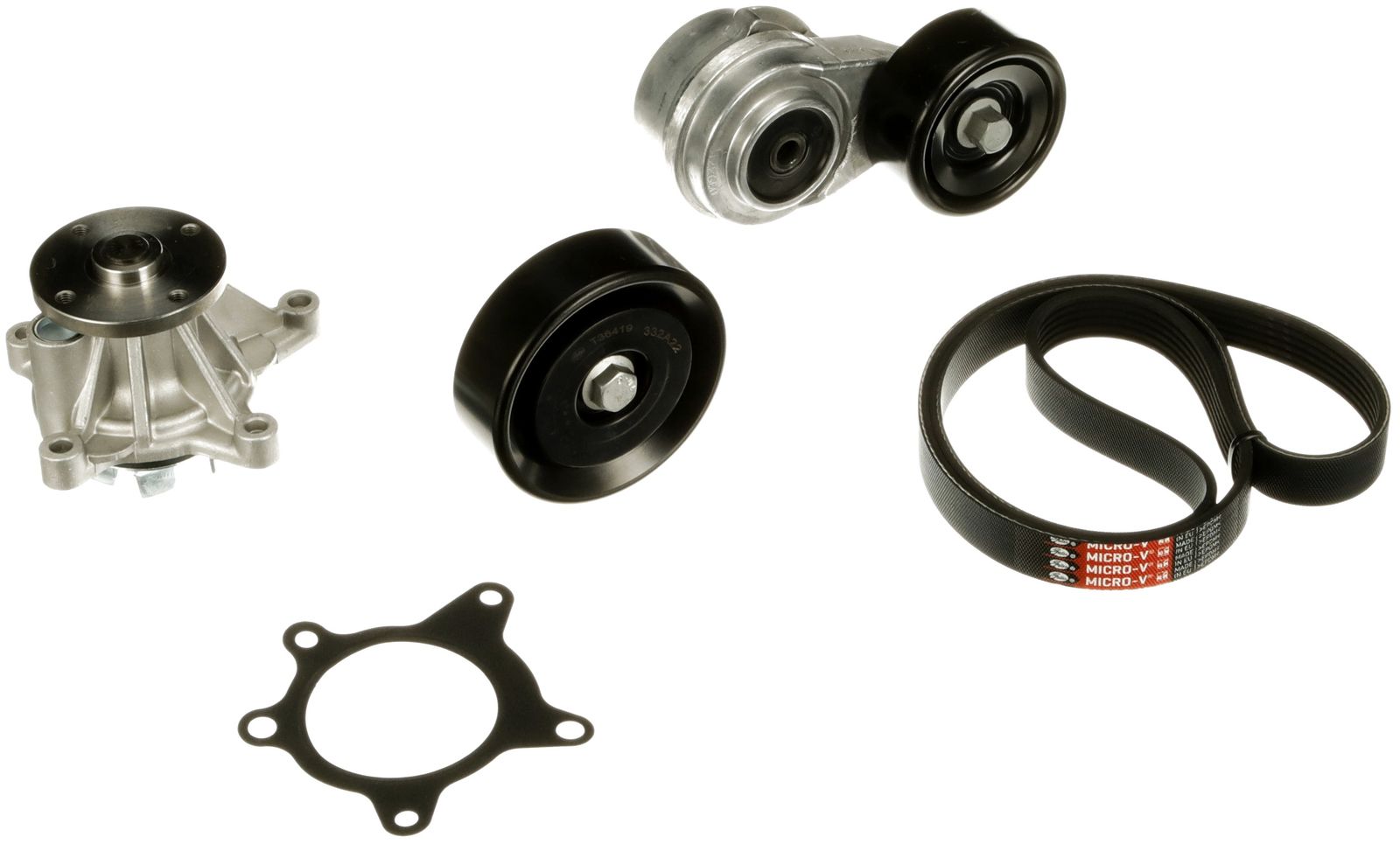 E-shop Vodné čerpadlo + sada klinového remeňa GATES KP96PK2138