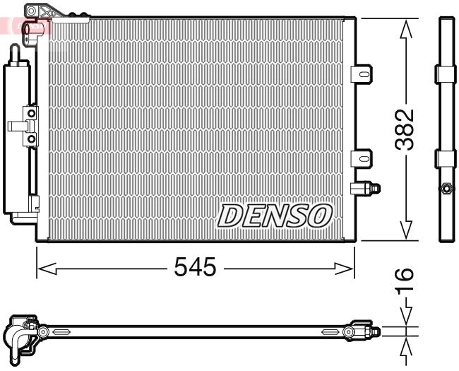 Kondenzátor, klimatizace DENSO DCN23040