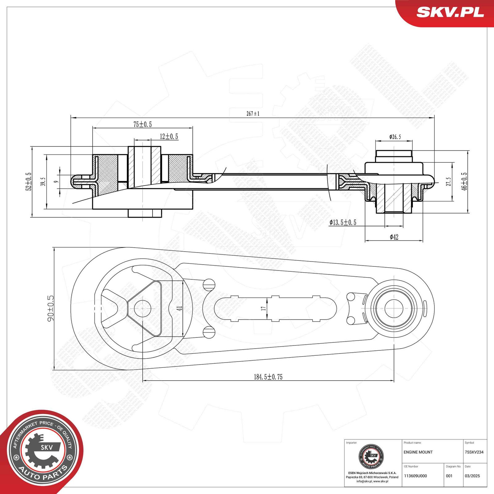 Suport motor ESEN SKV 75SKV234