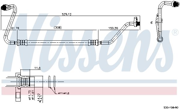 conducta inalta presiune,aer conditionat NISSENS 841013