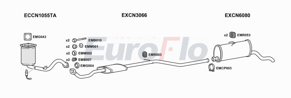 Układ wydechowy EUROFLO CNBERM146004B