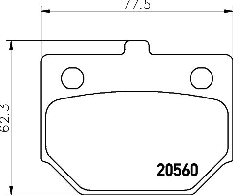 Zestaw klocków hamulcowych, hamulce tarczowe MINTEX MDB1125