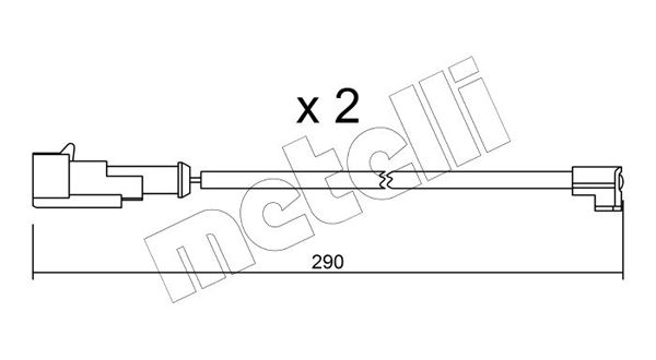 Styk ostrzegawczy, zużycie okładzin hamulcowych METELLI SU.100K